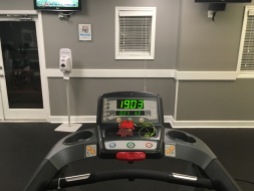 Running on the treadmill
